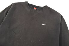 画像2: Used Nike Damaged Sweat Shirt Black (2)