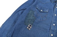 画像5: Used Wrangler Damaged Denim Western shirt (5)