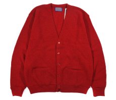 画像1: Deadstock Pendleton Wool Knit Cardigan Burgundy made in USA (1)