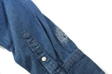 画像8: Used Wrangler Damaged Denim Western shirt (8)