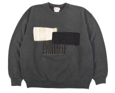 画像1: Used Hanes Customized Sweat Shirt Black (1)