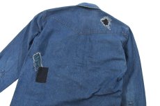 画像5: Used Wrangler Damaged Denim Western Shirt (5)