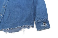 画像3: Used Wrangler Damaged Denim Western shirt (3)