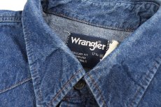 画像5: Used Wrangler Damaged Denim Western Shirt (5)