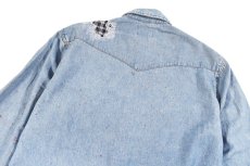 画像7: Used Wrangler Damaged Denim Western shirt (7)