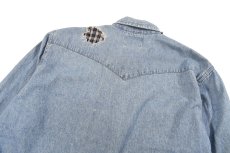 画像5: Used Wrangler Damaged Denim Western Shirt (5)