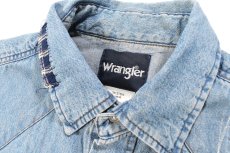 画像6: Used Wrangler Damaged Denim Western shirt (6)