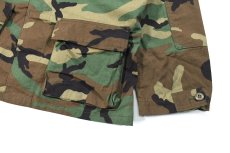 画像3: Used Us Military Studded Ripstop BDU Coat Woodland Camo (3)