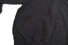 画像7: Used Hanes Damaged Zip Sweat Hoodie Black made in USA (7)