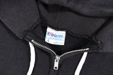 画像6: Used Hanes Damaged Zip Sweat Hoodie Black made in USA (6)