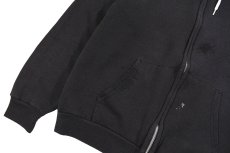 画像4: Used Hanes Damaged Zip Sweat Hoodie Black made in USA (4)