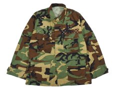 画像1: Used Us Military Studded Ripstop BDU Coat Woodland Camo (1)