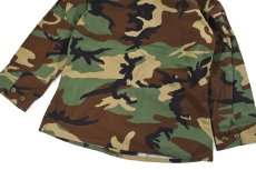 画像6: Used Us Military Studded Ripstop BDU Coat Woodland Camo (6)