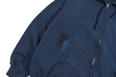 画像4: Used Better Basics by Tultex Damaged Zip Sweat Hoodie Navy made in USA (4)