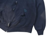 画像3: Used Jerzees Damaged Zip Sweat Hoodie Navy made in USA (3)