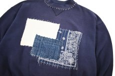 画像2: Used Champion Customized Sweat Shirt Navy (2)