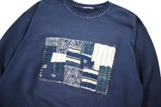 画像2: Used Customized Sweat Shirt Navy (2)