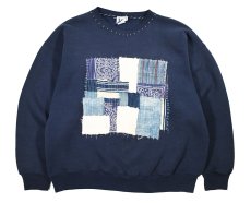 画像1: Used Lee Customized Sweat Shirt Navy made in USA (1)