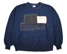 画像1: Used Jerzees Customized Sweat Shirt Navy made in USA (1)