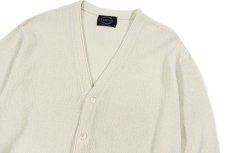 画像2: Deadstock Jantzen Acryl Knit Cardigan Cream made in USA (2)