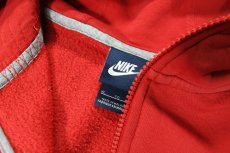 画像4: Used Nike Damaged Zip Sweat Hoodie Red (4)