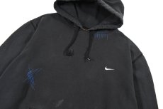 画像2: Used Nike Damaged Sweat Hoodie Black (2)