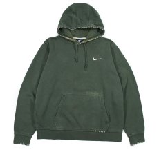 画像1: Used Nike Damaged Sweat Hoodie Green (1)