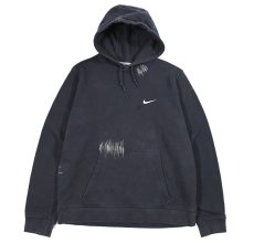 画像1: Used Nike Damaged Sweat Hoodie Navy (1)