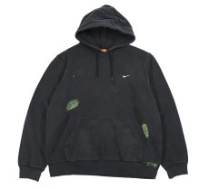 画像1: Used Nike Damaged Sweat Hoodie Black (1)