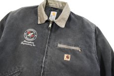 画像2: Used Carhartt Duck Detroit Jacket Petrol made in USA (2)