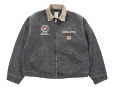 画像1: Used Carhartt Duck Detroit Jacket Petrol made in USA (1)