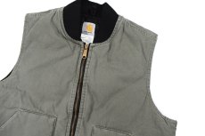 画像2: Used Carhartt Duck Vest Loden (2)