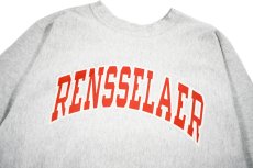 画像2: Used Crew Neck Sweat Shirt "Rensselaer" made in USA 両面プリント (2)