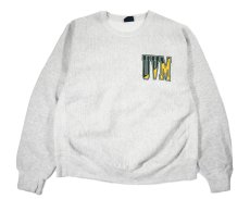 画像1: Used Crew Neck Sweat Shirt "UVM" made in USA 両面プリント (1)