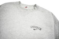 画像2: Used Nike Embroidered Sweat Shirt Grey (2)