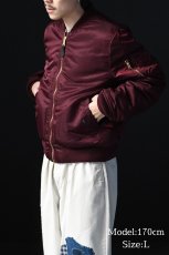 画像8: Used Alpha MA-1 Flight Jacket Burgundy (8)