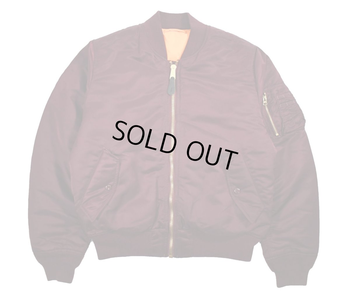 画像1: Used Alpha MA-1 Flight Jacket Burgundy (1)