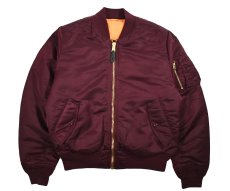 画像1: Used Alpha MA-1 Flight Jacket Burgundy (1)