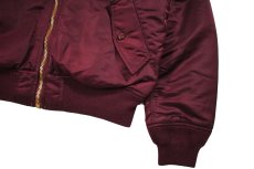 画像3: Used Alpha MA-1 Flight Jacket Burgundy (3)