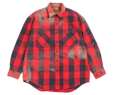 画像1: Used St John's Bay Damaged Flannel Shirt (1)