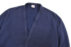 画像2: Used Jerzees Sweat Cardigan Navy made in USA (2)