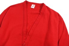 画像2: Used Jerzees Sweat Cardigan Red made in USA (2)