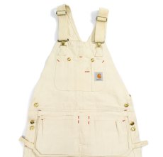 画像1: Deadstock Carhartt Canvas Overall Natural made in USA (1)