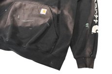 画像3: Used Carhartt Sweat Hoodie Fade Black (3)