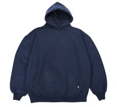 画像1: Used Russell Athletic Blank Sweat Hoodie Navy (1)