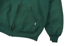 画像3: Used Russell Athletic Blank Zip Sweat Hoodie Green made in USA (3)