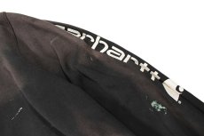 画像4: Used Carhartt Sweat Hoodie Fade Black (4)