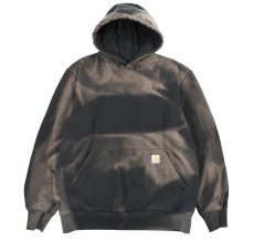 画像1: Used Carhartt Sweat Hoodie Fade Black (1)