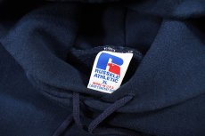 画像4: Used Russell Athletic Blank Sweat Hoodie Navy made in USA (4)