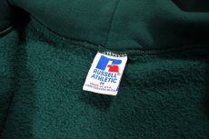 画像4: Used Russell Athletic Blank Zip Sweat Hoodie Green made in USA (4)